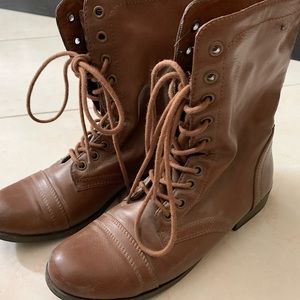 Brown Combat Boots - Size 8.5